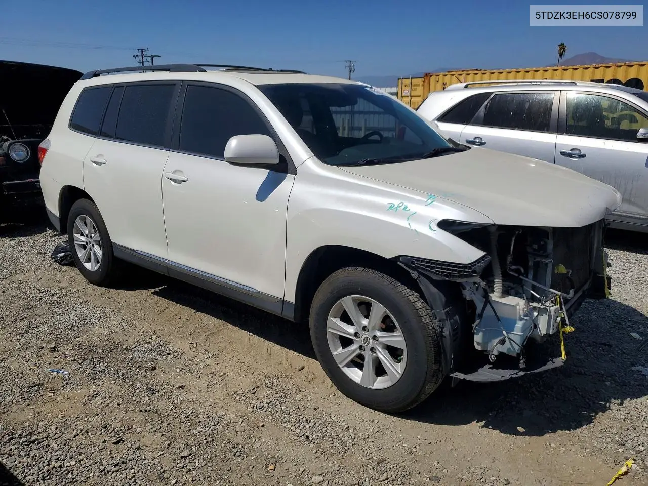 2012 TOYOTA HIGHLANDER VIN 5TDZK3EH6CS078799 — фото 4