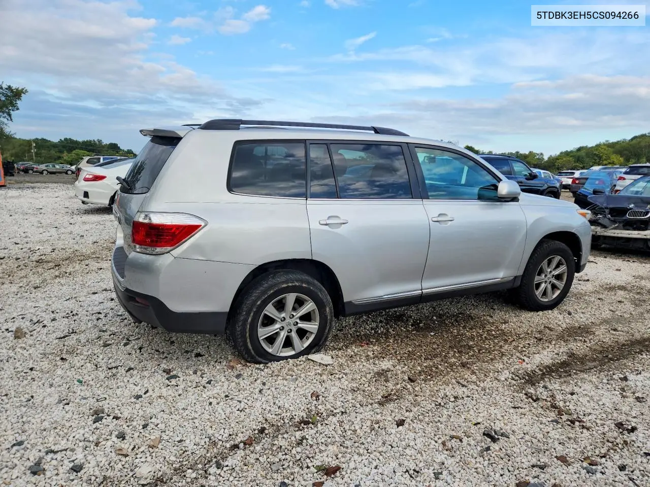 2012 TOYOTA HIGHLANDER VIN 5TDBK3EH5CS094266 — фото 3