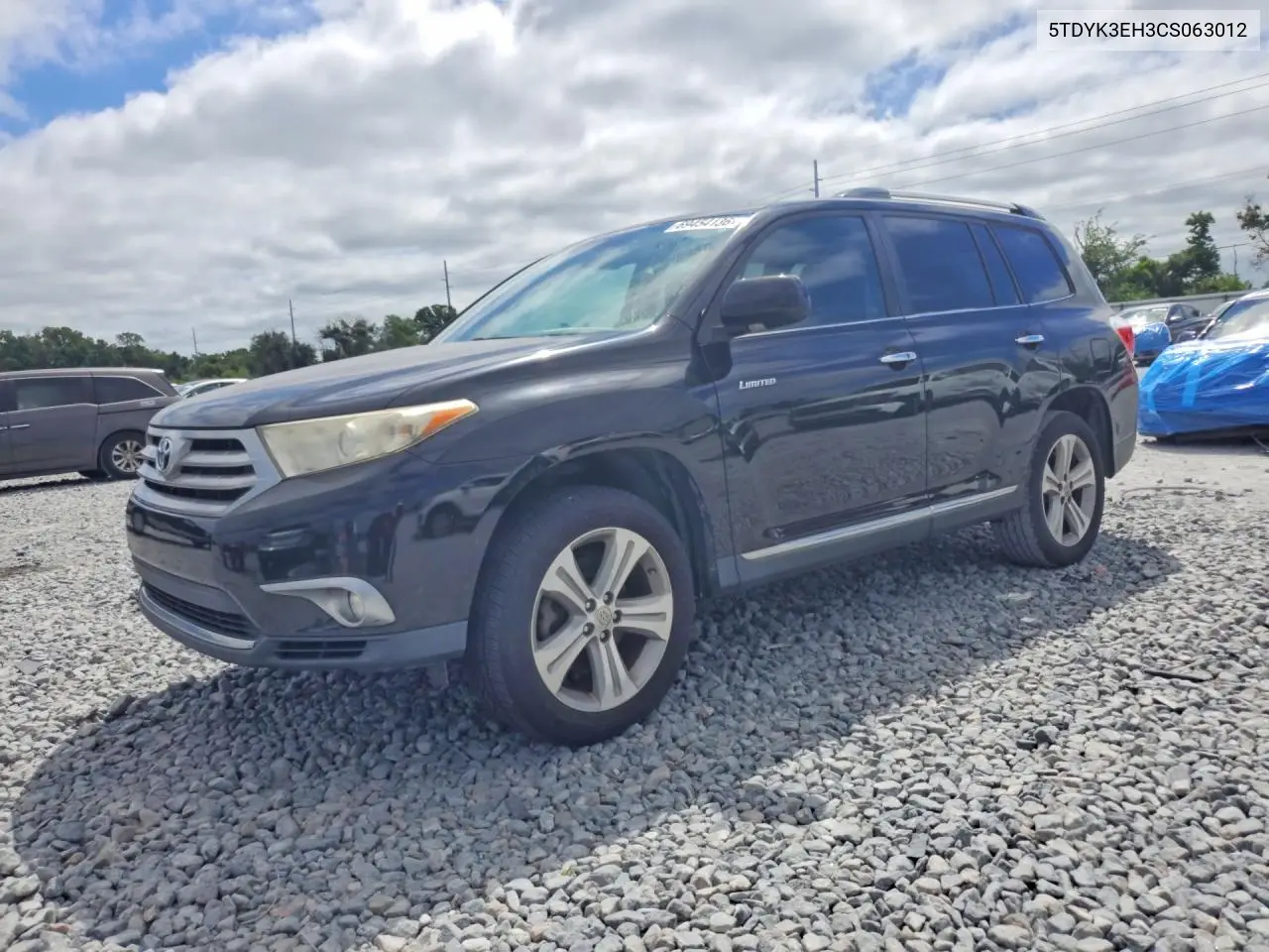 TOYOTA HIGHLANDER 2012, VIN 5TDYK3EH3CS063012