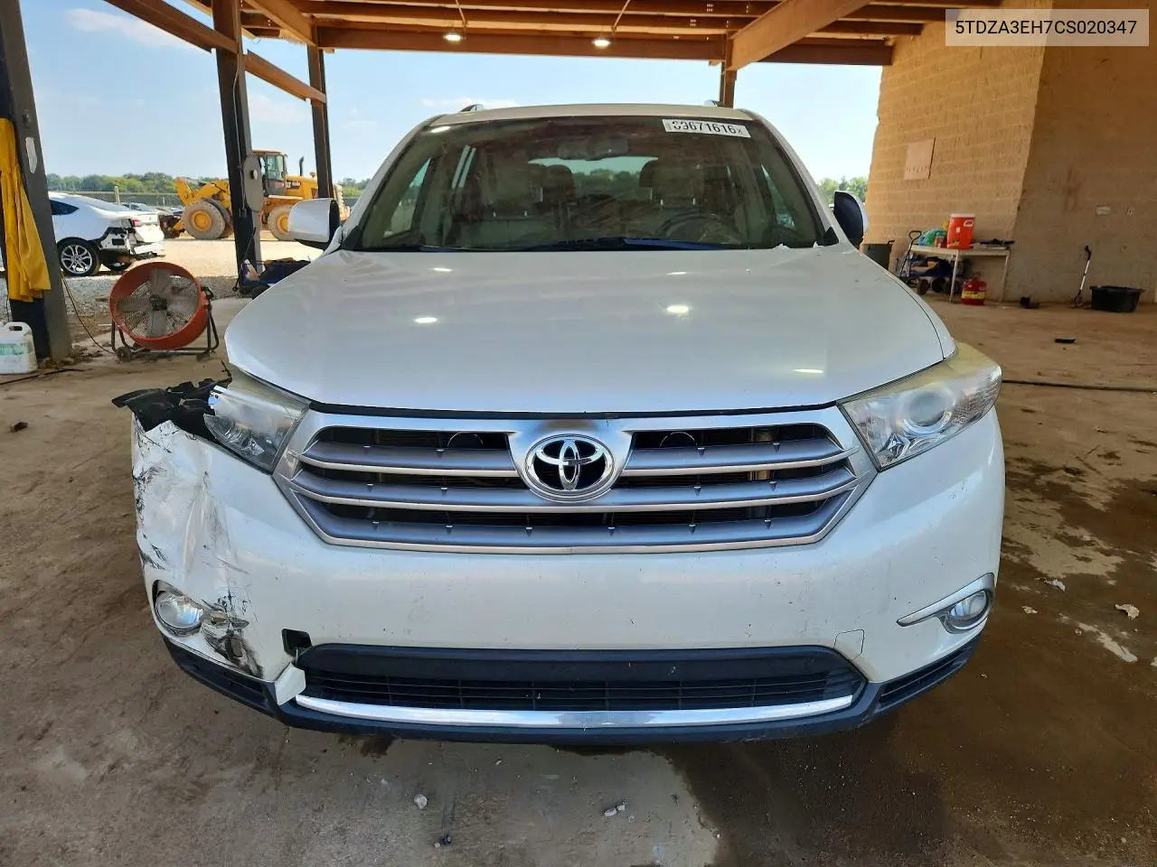 2012 TOYOTA HIGHLANDER VIN 5TDZA3EH7CS020347 — фото 5