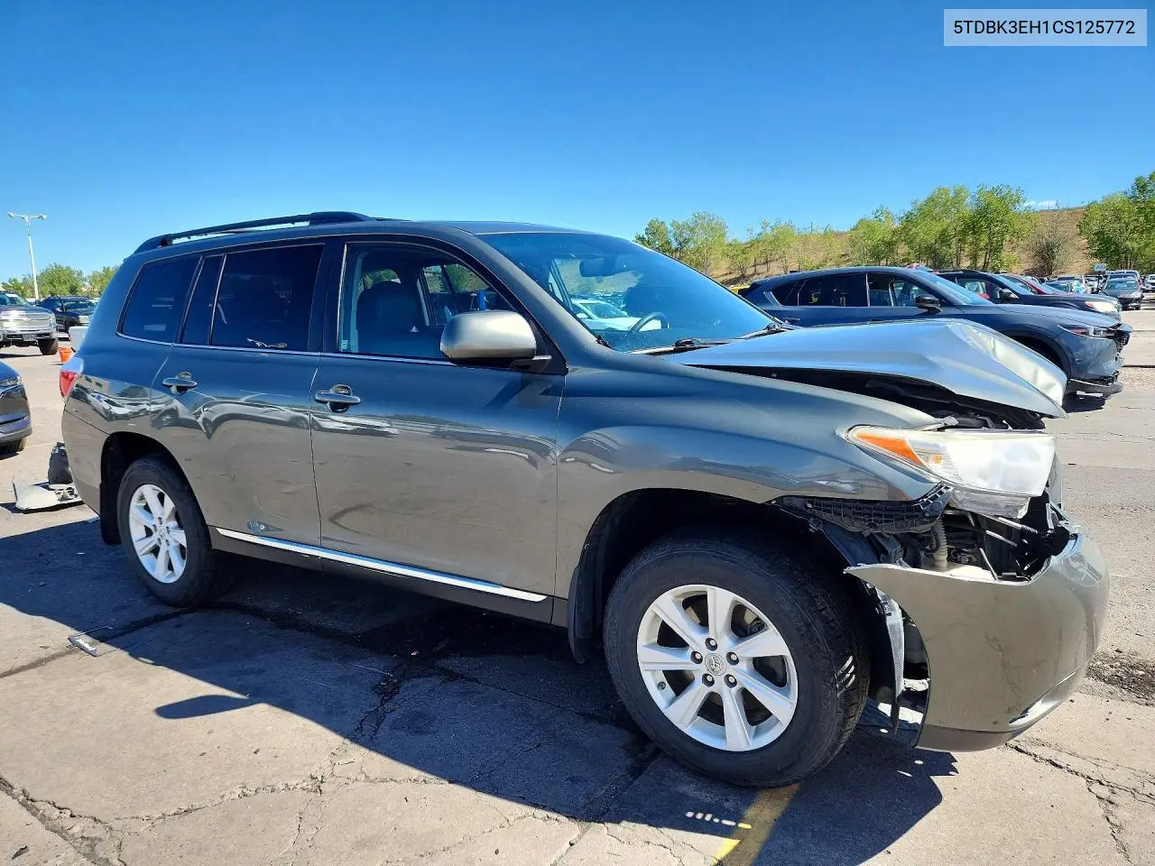 2012 TOYOTA HIGHLANDER VIN 5TDBK3EH1CS125772 — фото 4