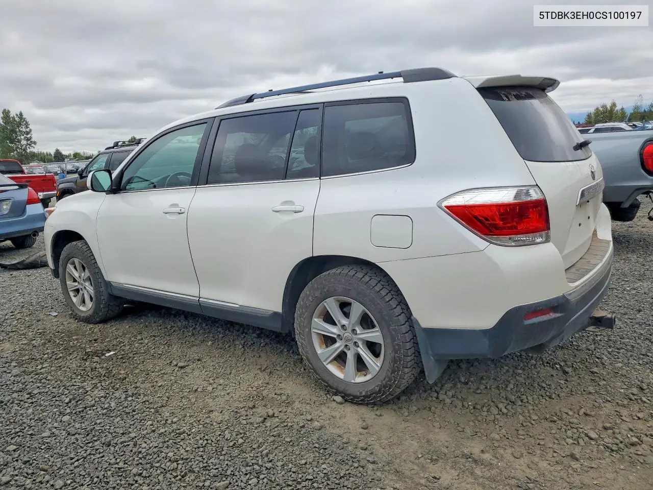 2012 TOYOTA HIGHLANDER VIN 5TDBK3EH0CS100197 — фото 2