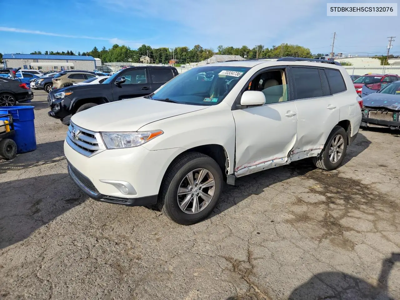 2012 TOYOTA HIGHLANDER VIN 5TDBK3EH5CS132076 — фото 3