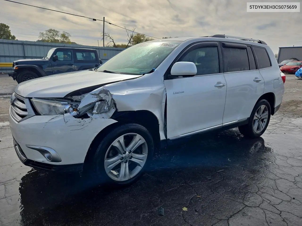 TOYOTA HIGHLANDER 2012, VIN 5TDYK3EH3CS075659