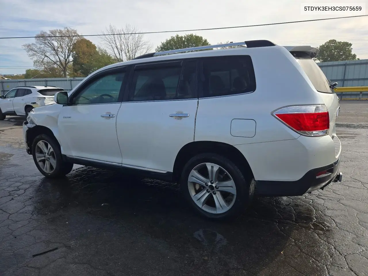 2012 TOYOTA HIGHLANDER VIN 5TDYK3EH3CS075659 — фото 2