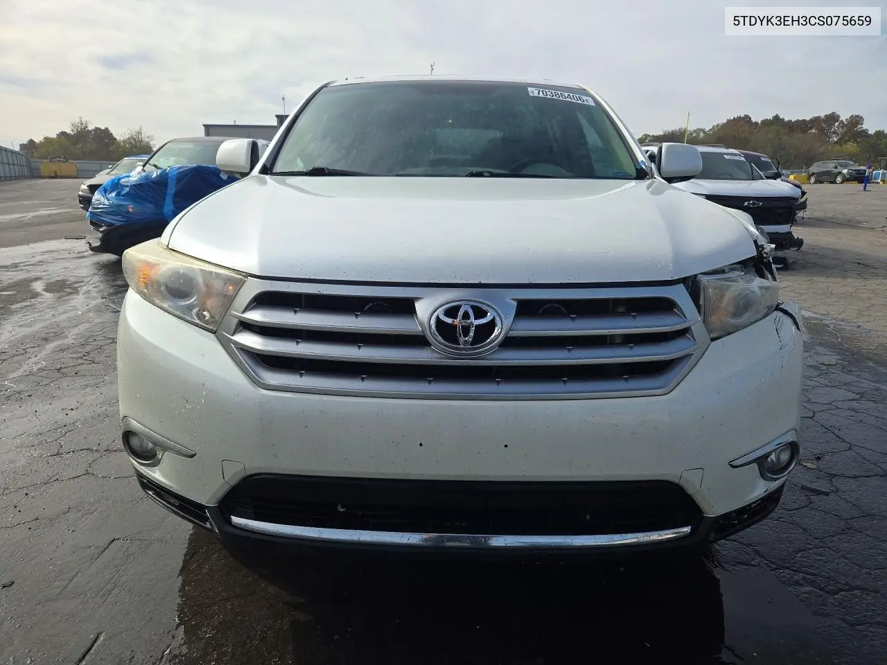 2012 TOYOTA HIGHLANDER VIN 5TDYK3EH3CS075659 — фото 5