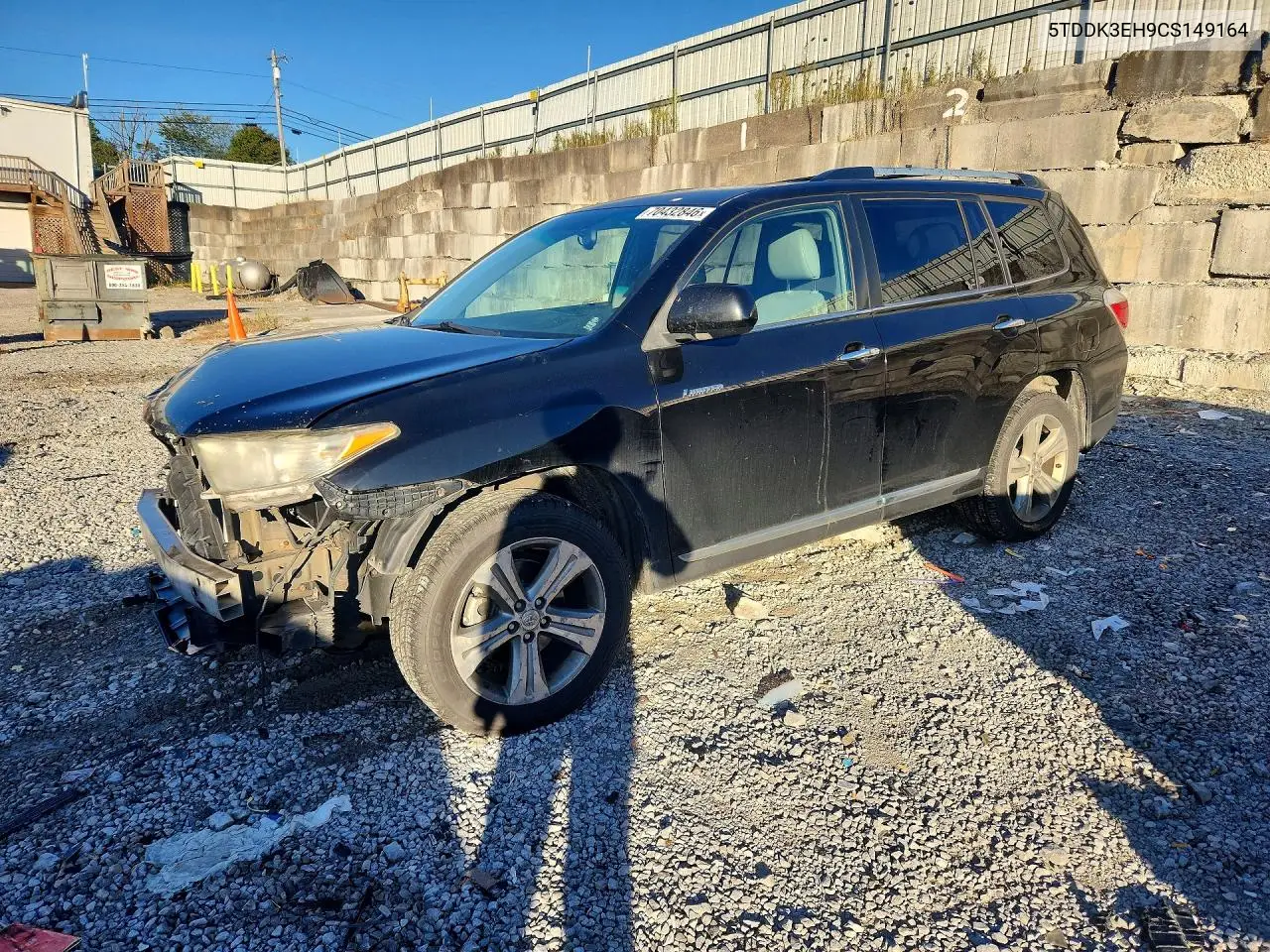 TOYOTA HIGHLANDER 2012, VIN 5TDDK3EH9CS149164