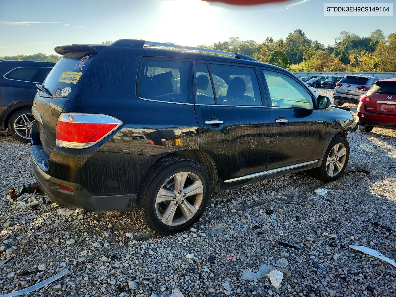 2012 TOYOTA HIGHLANDER VIN 5TDDK3EH9CS149164 — фото 3