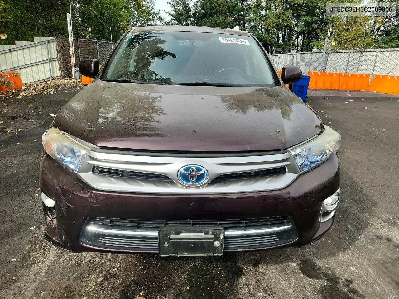 2012 TOYOTA HIGHLANDER VIN JTEDC3EH3C2009806 — фото 5