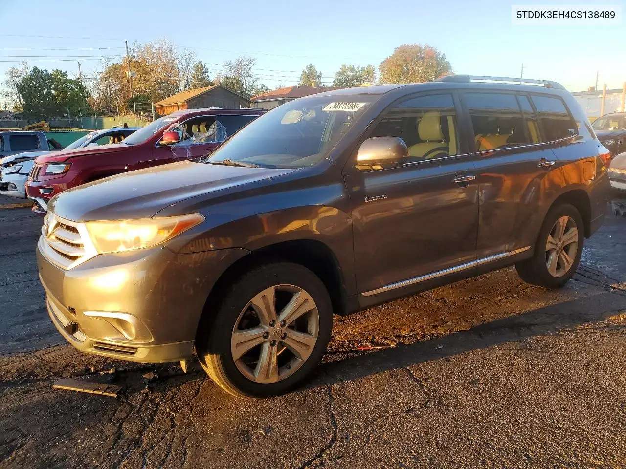 TOYOTA HIGHLANDER 2012, VIN 5TDDK3EH4CS138489