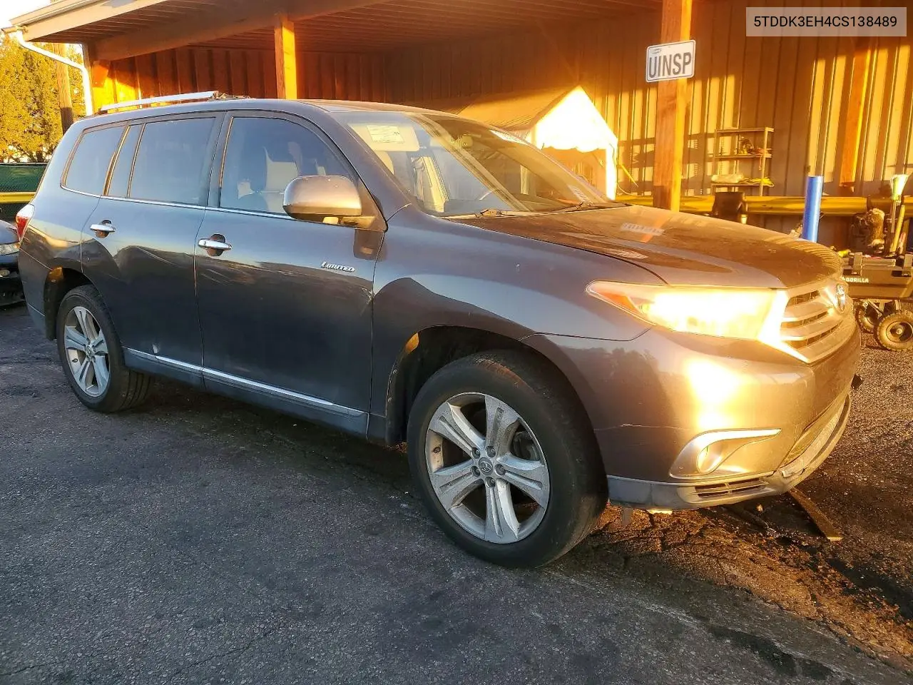 2012 TOYOTA HIGHLANDER VIN 5TDDK3EH4CS138489 — фото 4