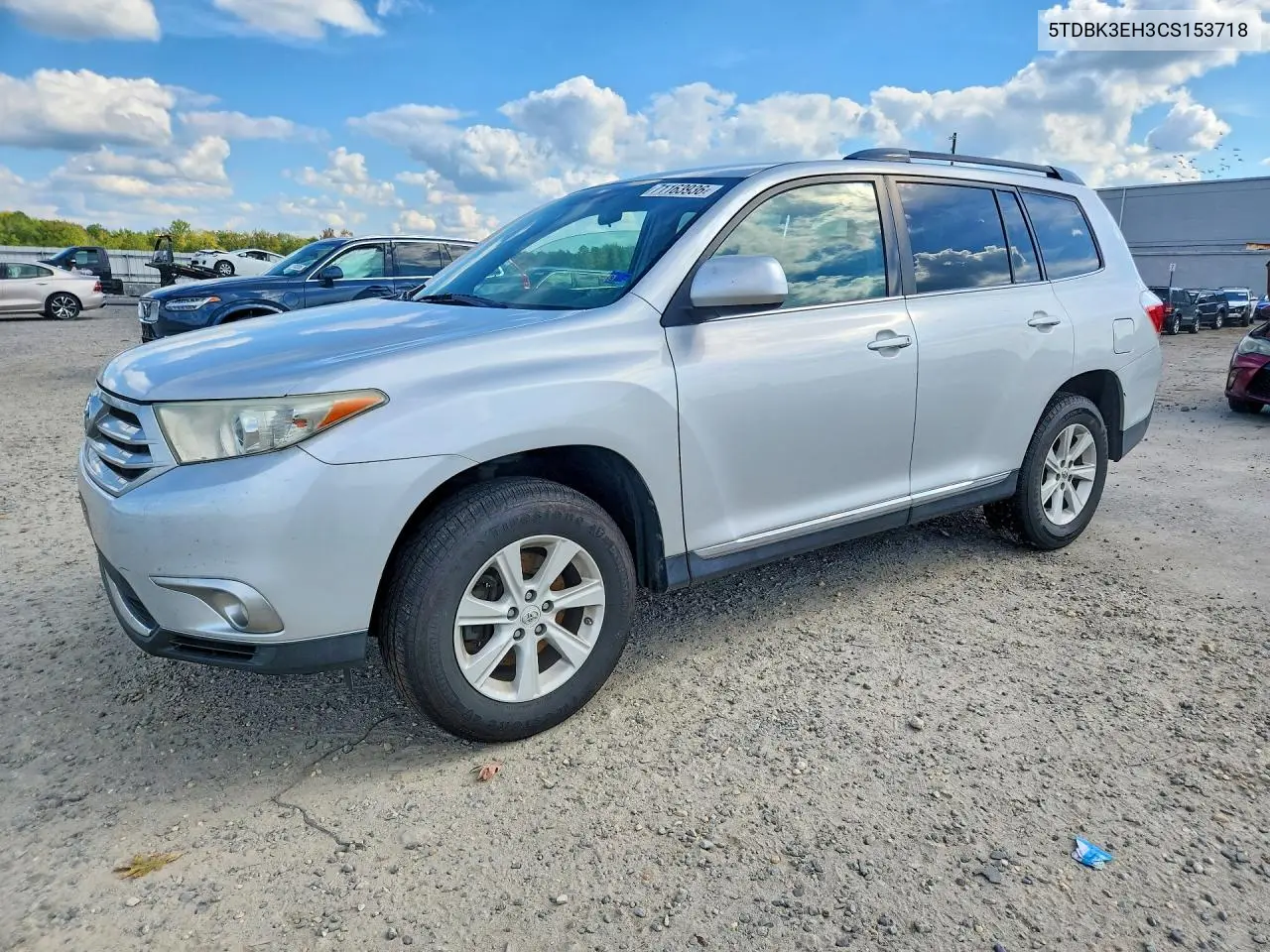 TOYOTA HIGHLANDER 2012, VIN 5TDBK3EH3CS153718