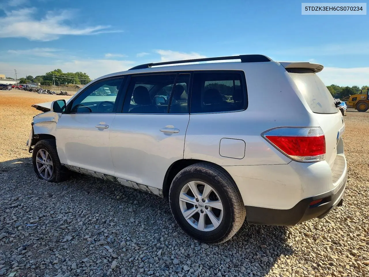 2012 TOYOTA HIGHLANDER VIN 5TDZK3EH6CS070234 — фото 2