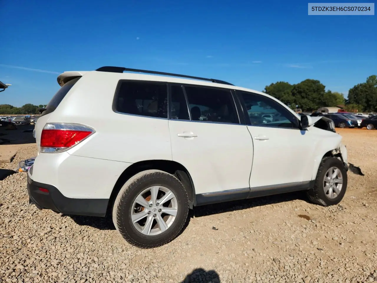 2012 TOYOTA HIGHLANDER VIN 5TDZK3EH6CS070234 — фото 3
