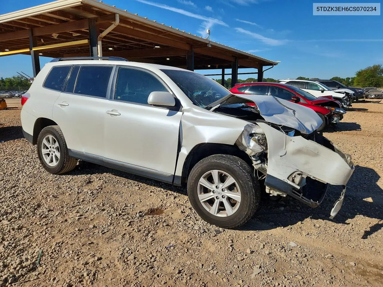 2012 TOYOTA HIGHLANDER VIN 5TDZK3EH6CS070234 — фото 4