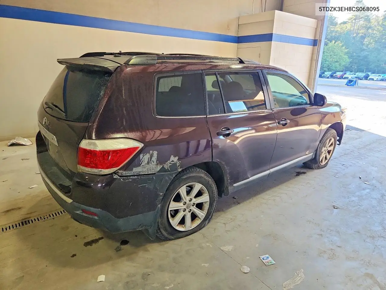 2012 TOYOTA HIGHLANDER VIN 5TDZK3EH8CS068095 — фото 3