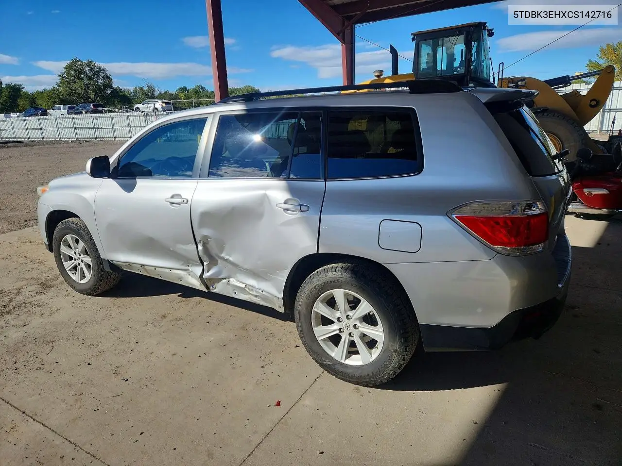 2012 TOYOTA HIGHLANDER VIN 5TDBK3EHXCS142716 — фото 2