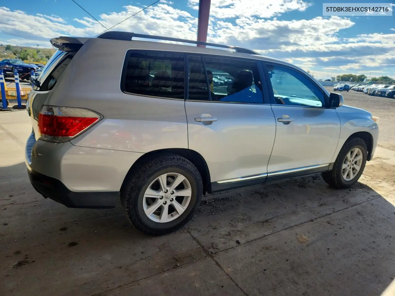 2012 TOYOTA HIGHLANDER VIN 5TDBK3EHXCS142716 — фото 3