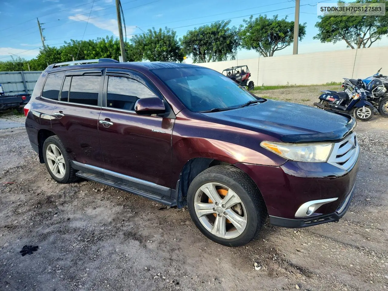 2012 TOYOTA HIGHLANDER VIN 5TDDK3EH7CS127583 — фото 4