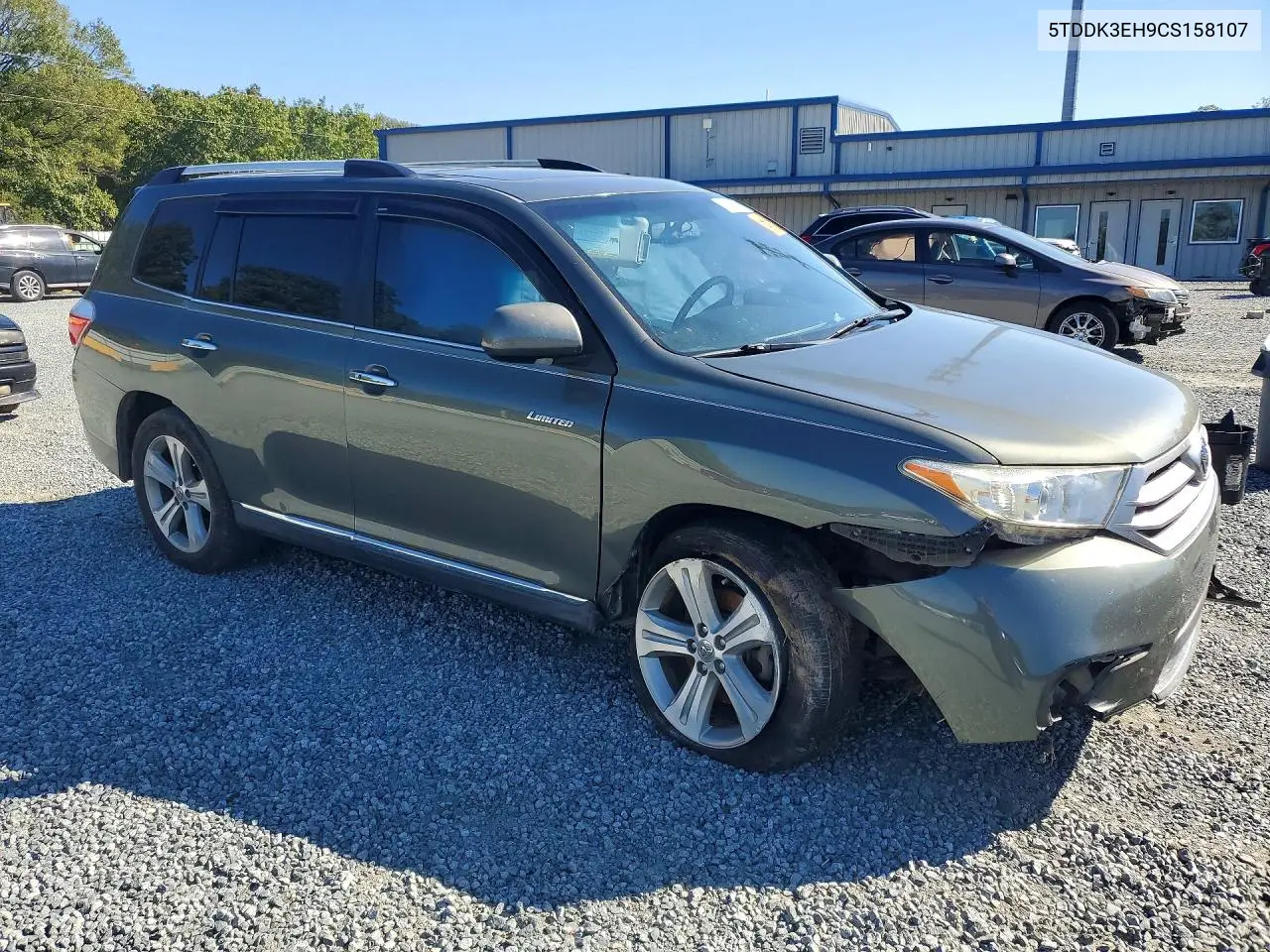 2012 TOYOTA HIGHLANDER VIN 5TDDK3EH9CS158107 — фото 4