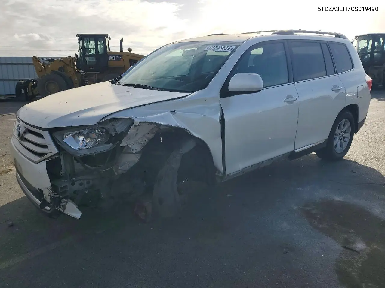 TOYOTA HIGHLANDER 2012, VIN 5TDZA3EH7CS019490