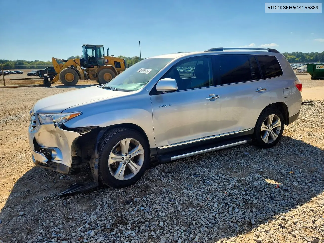 TOYOTA HIGHLANDER 2012, VIN 5TDDK3EH6CS155889