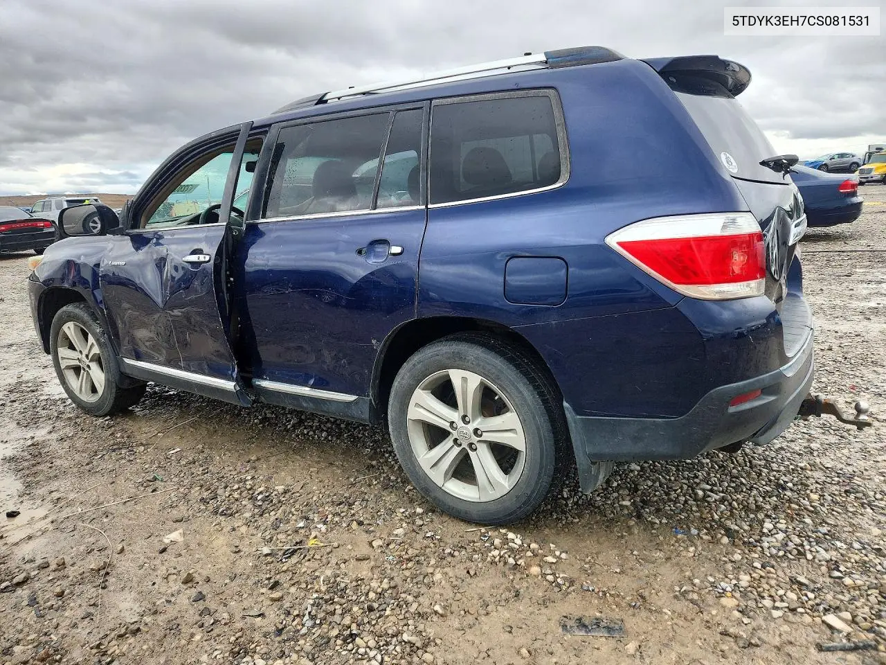 2012 TOYOTA HIGHLANDER VIN 5TDYK3EH7CS081531 — фото 2