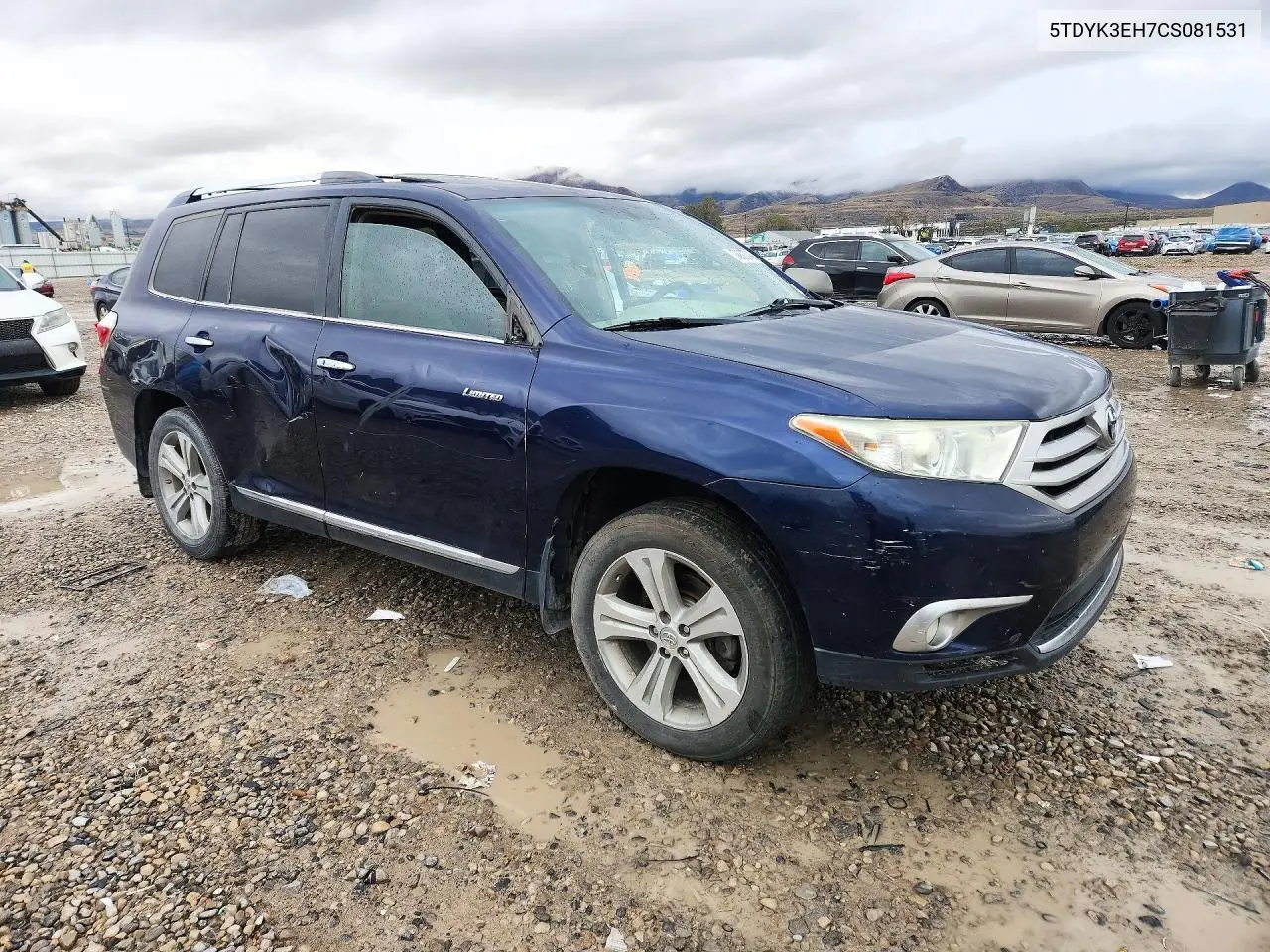 2012 TOYOTA HIGHLANDER VIN 5TDYK3EH7CS081531 — фото 4