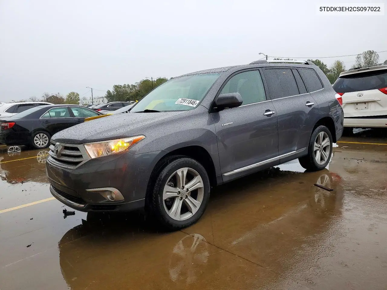 TOYOTA HIGHLANDER 2012, VIN 5TDDK3EH2CS097022