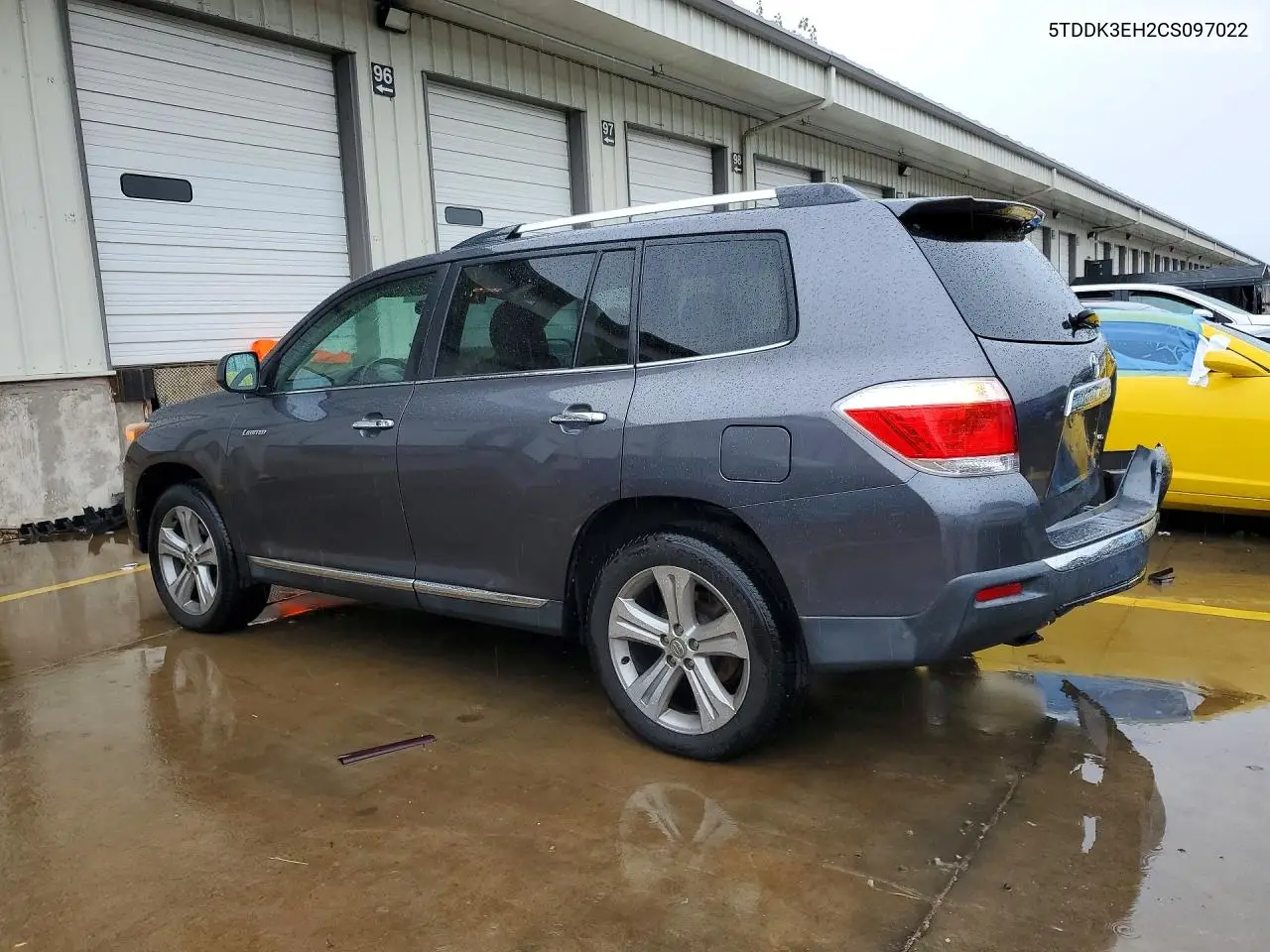 2012 TOYOTA HIGHLANDER VIN 5TDDK3EH2CS097022 — фото 2