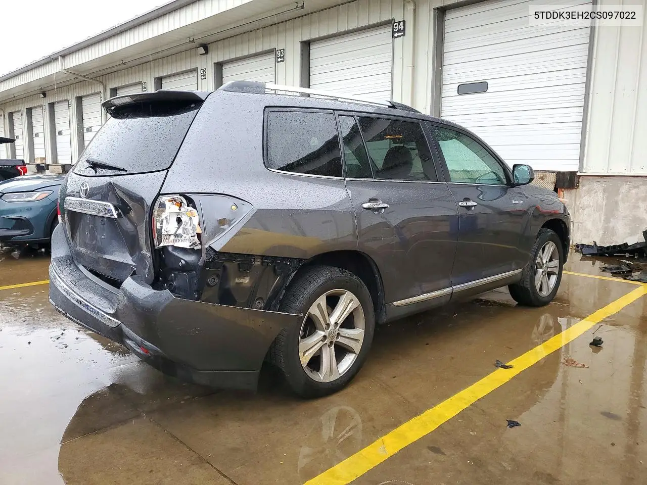 2012 TOYOTA HIGHLANDER VIN 5TDDK3EH2CS097022 — фото 3