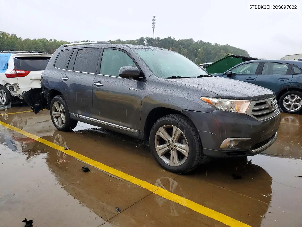 2012 TOYOTA HIGHLANDER VIN 5TDDK3EH2CS097022 — фото 4