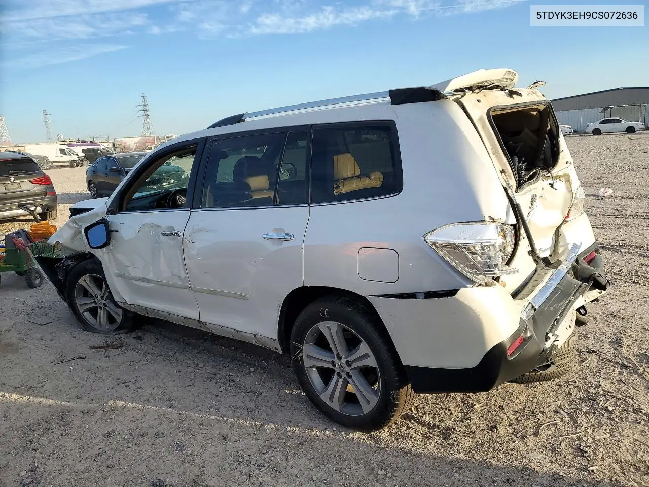 2012 TOYOTA HIGHLANDER VIN 5TDYK3EH9CS072636 — фото 2