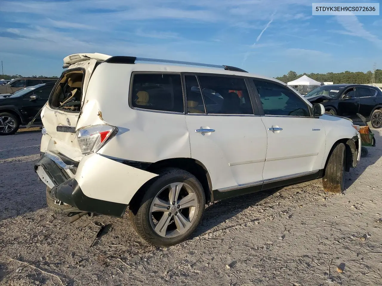 2012 TOYOTA HIGHLANDER VIN 5TDYK3EH9CS072636 — фото 3