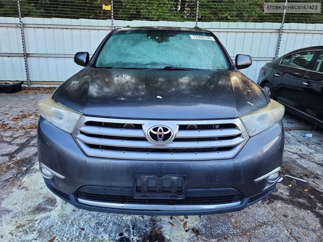2012 TOYOTA HIGHLANDER VIN 5TDBK3EH8CS167422 — фото 5