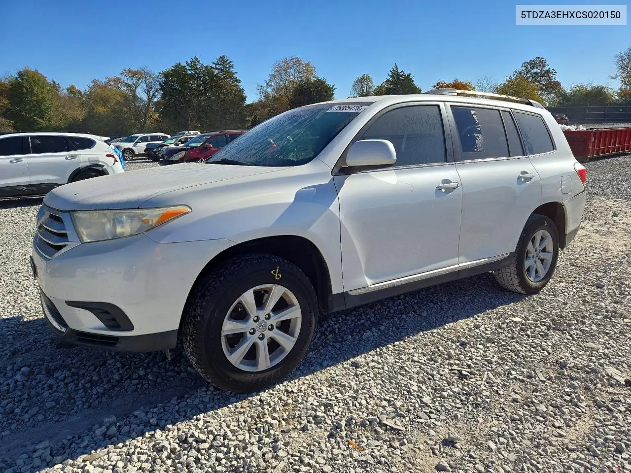 TOYOTA HIGHLANDER 2012, VIN 5TDZA3EHXCS020150