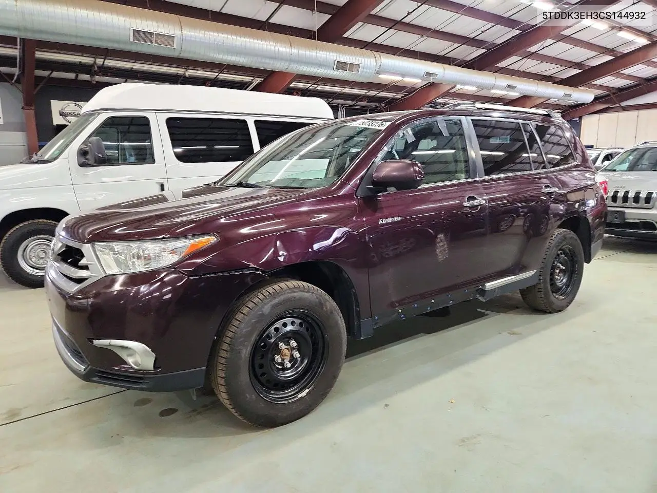 TOYOTA HIGHLANDER 2012, VIN 5TDDK3EH3CS144932