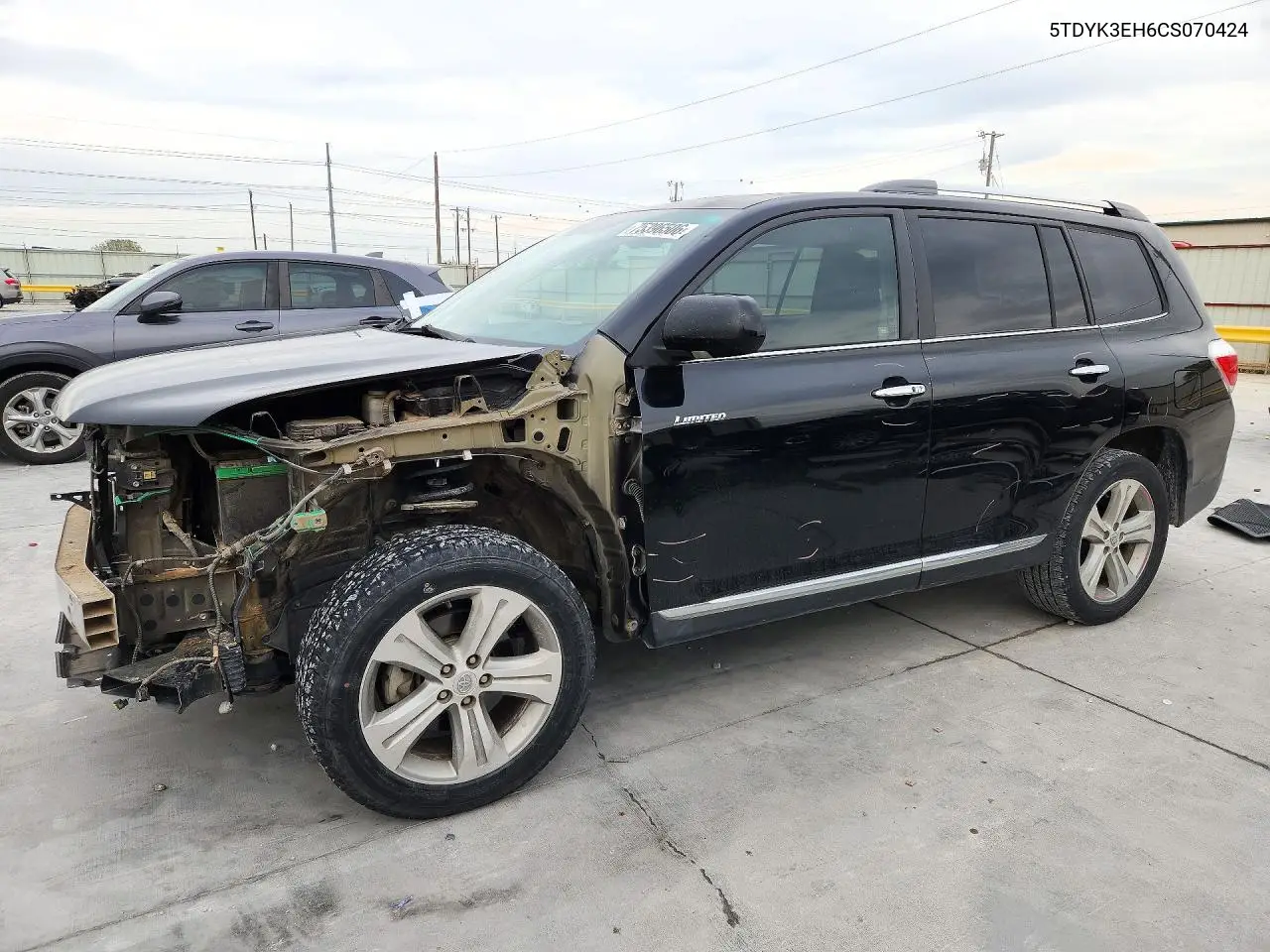 TOYOTA HIGHLANDER 2012, VIN 5TDYK3EH6CS070424