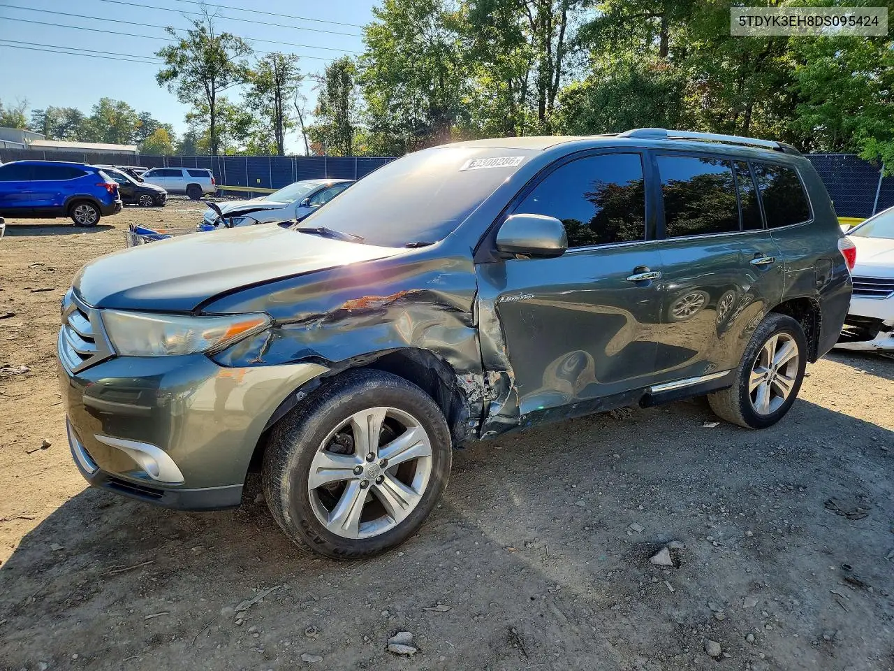TOYOTA HIGHLANDER 2013, VIN 5TDYK3EH8DS095424