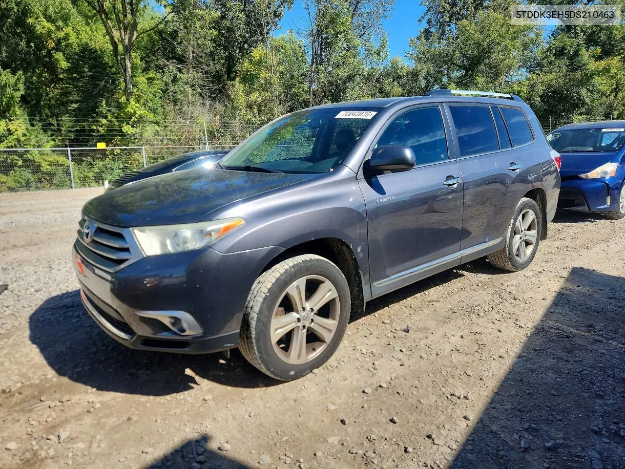 TOYOTA HIGHLANDER 2013, VIN 5TDDK3EH5DS210463