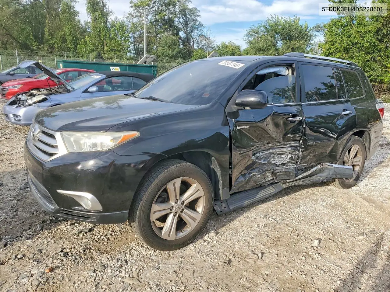 TOYOTA HIGHLANDER 2013, VIN 5TDDK3EH4DS228601