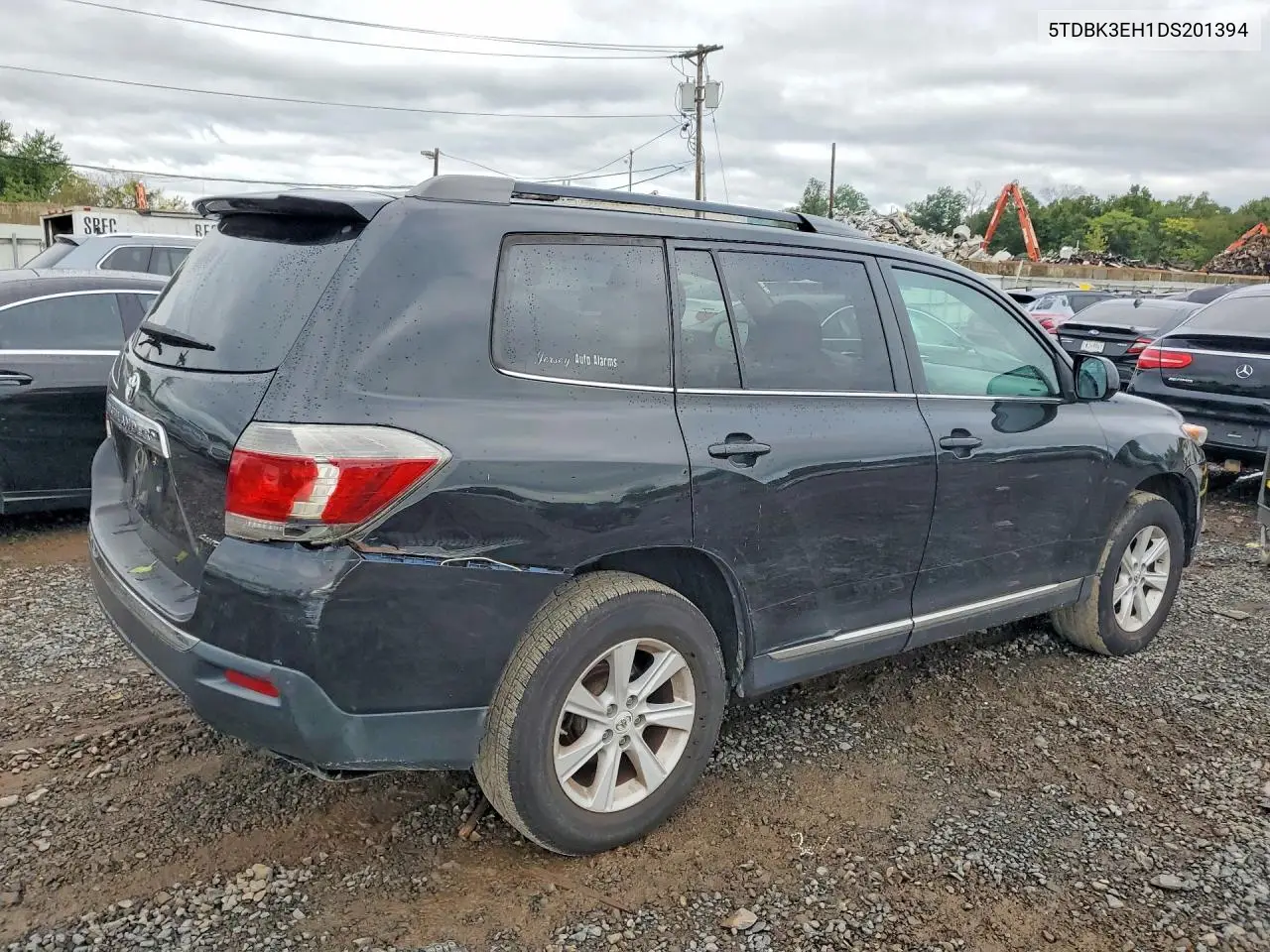 2013 TOYOTA HIGHLANDER VIN 5TDBK3EH1DS201394 — фото 3