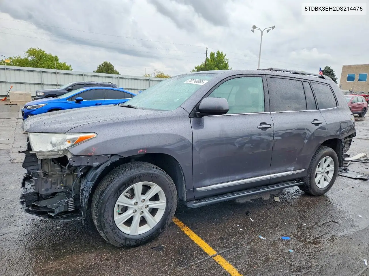 TOYOTA HIGHLANDER 2013, VIN 5TDBK3EH2DS214476