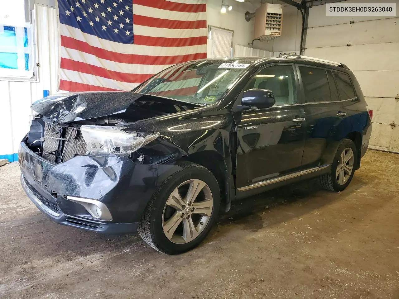 TOYOTA HIGHLANDER 2013, VIN 5TDDK3EH0DS263040