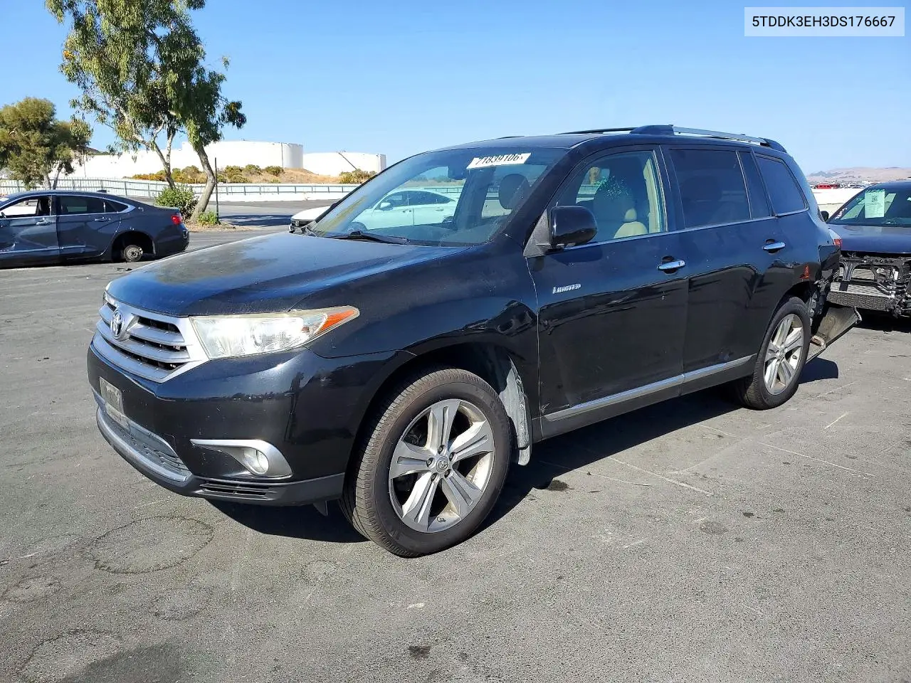 TOYOTA HIGHLANDER 2013, VIN 5TDDK3EH3DS176667