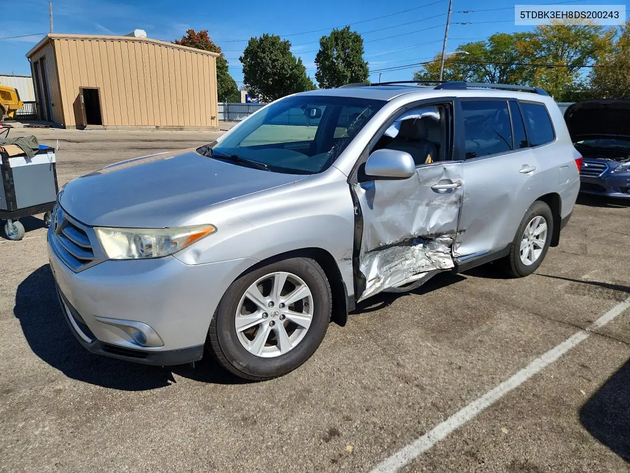 TOYOTA HIGHLANDER 2013, VIN 5TDBK3EH8DS200243
