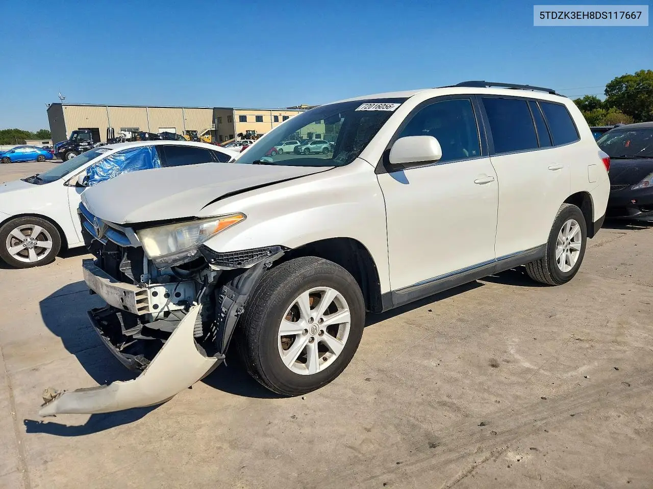 TOYOTA HIGHLANDER 2013, VIN 5TDZK3EH8DS117667
