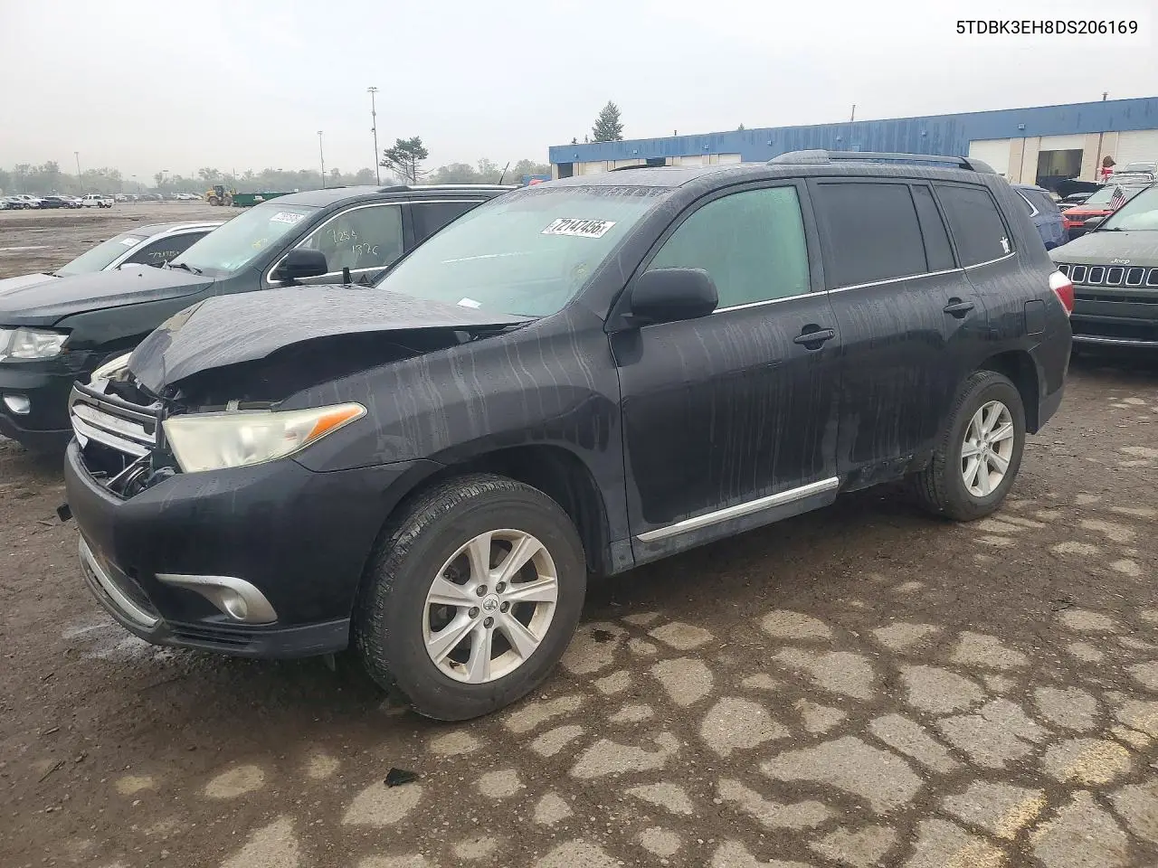 TOYOTA HIGHLANDER 2013, VIN 5TDBK3EH8DS206169