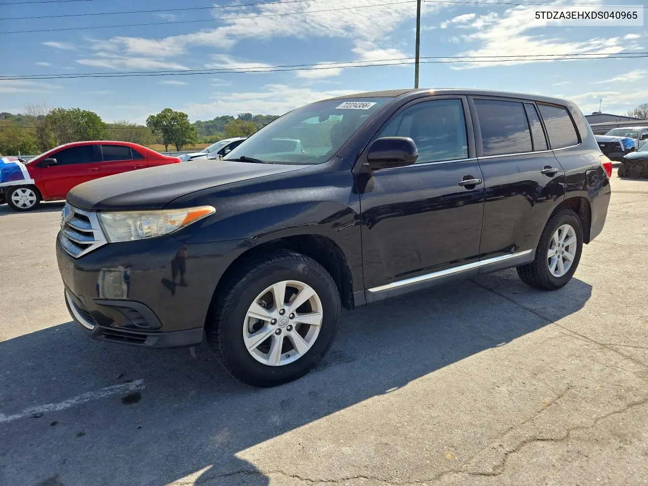 TOYOTA HIGHLANDER 2013, VIN 5TDZA3EHXDS040965