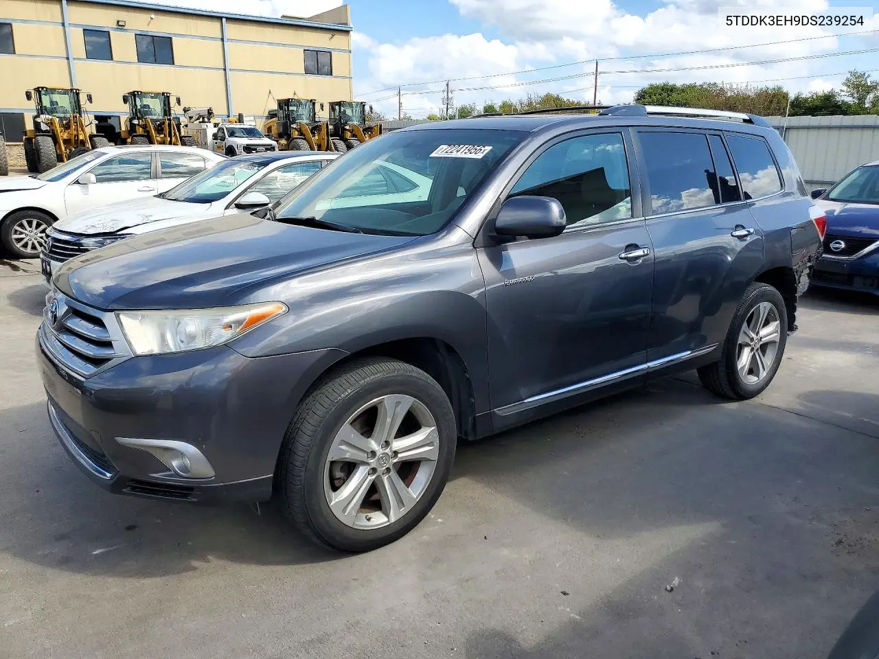 TOYOTA HIGHLANDER 2013, VIN 5TDDK3EH9DS239254